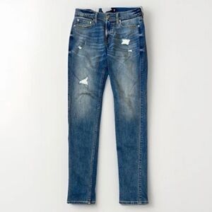 Stylish Distressed Blue Jeans
